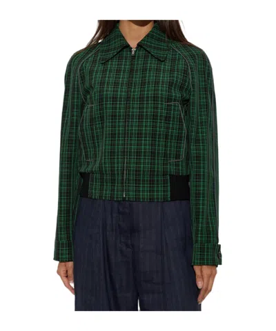 Marni Checked Jacket In Gray