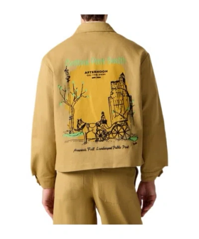Bode Central Park Printed Cotton-twill Jacket In Brown