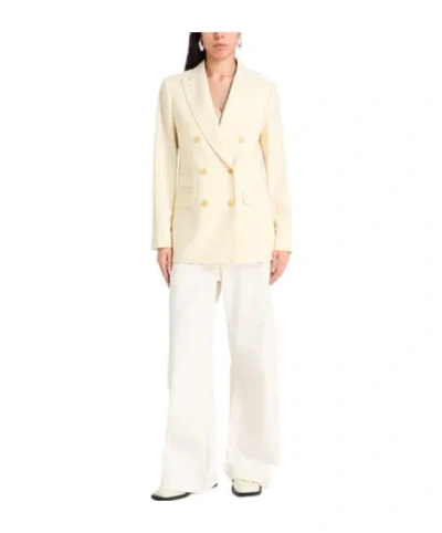 Max Mara Minimalist Doublebreasted Blazer In Brown