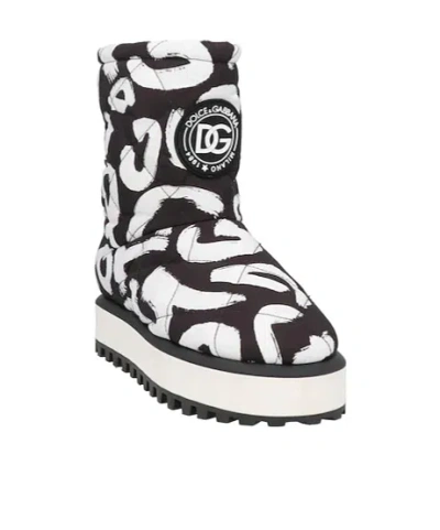 Dolce & Gabbana Twotone Platform Boots In Multi