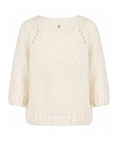 Dondup Open-knit Sweater In White