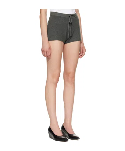 Essentials Logo-patch Shorts In Gray