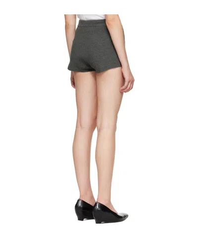 Essentials Logo-patch Shorts In Gray