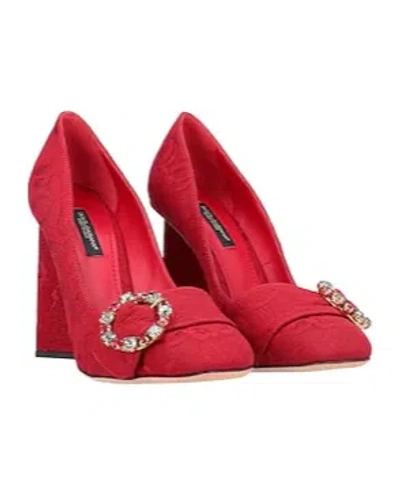 Dolce & Gabbana Solid Textured Highheeled Shoes In Multi
