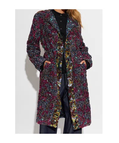 Dries Van Noten Long-sleeved Coat In Multi