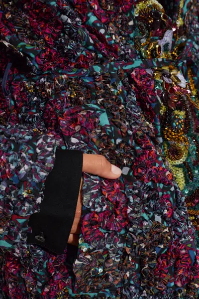 Dries Van Noten Long-sleeved Coat In Multi