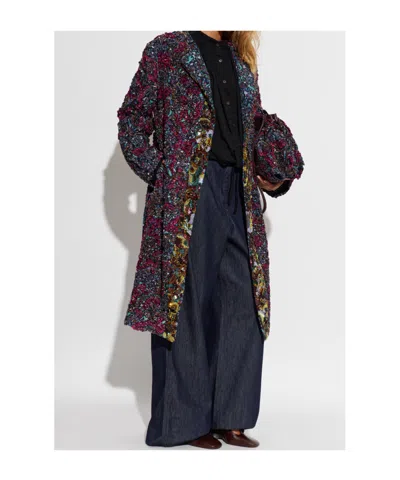 Dries Van Noten Long-sleeved Coat In Multi