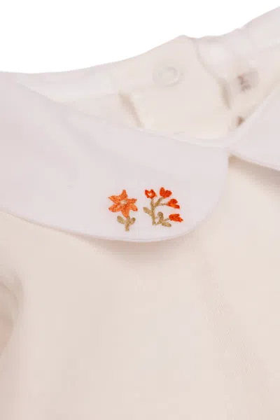 Bonpoint Long-sleeve Bodysuit In White