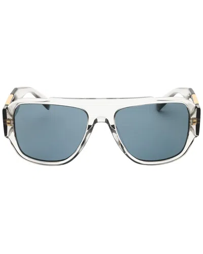 Versace Rectangular Acetate Sunglasses For Men In Pink