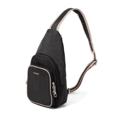 Baggallini Securtex Classic Anti-theft Daytripper Sling Bag In Black