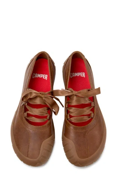 Camper Peu Path Ballet Sneaker In Brown