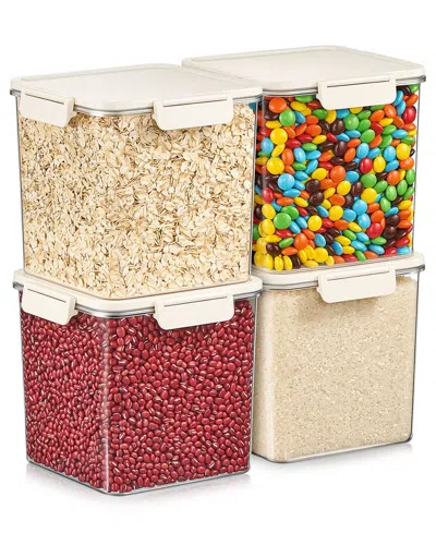 Sorbus 4-pack 102.29oz Stackable Food Storage Containers In White