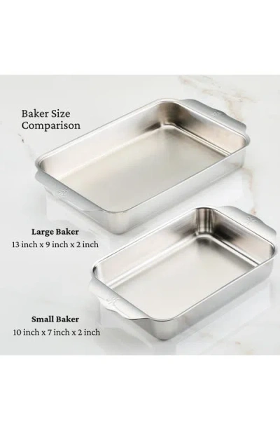 Hestan Ovenbond Tri-ply Rectangular Baker In Silver