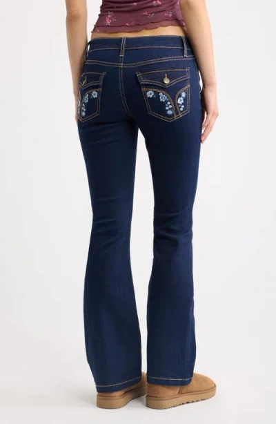 Bp. Embroidered Bootcut Jeans In Blue
