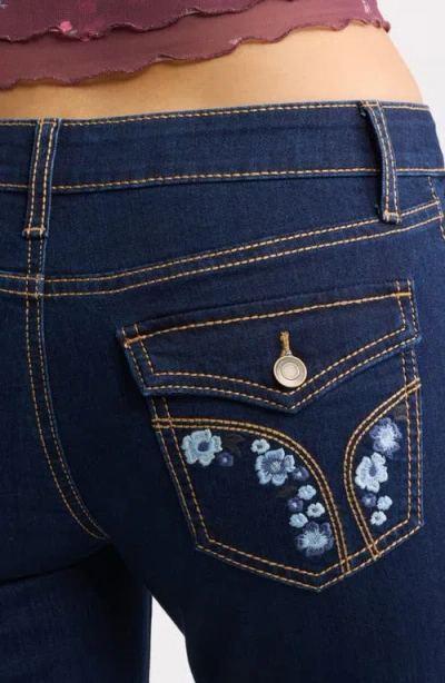 Bp. Embroidered Bootcut Jeans In Blue