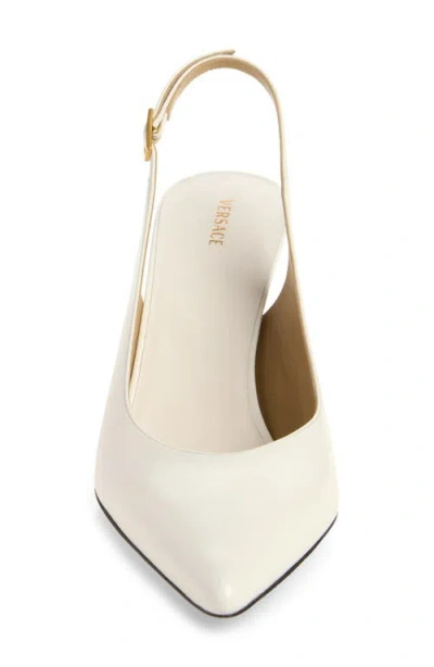 Versace Slingback Pump In White