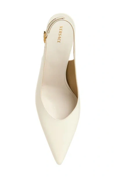 Versace Slingback Pump In White