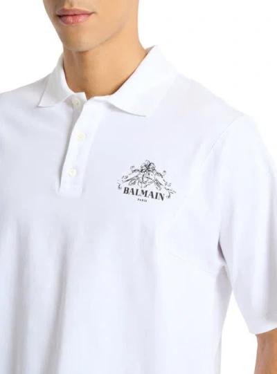Balmain Vine Polo In White