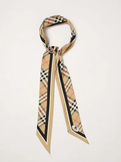 Burberry Rectangular Check Pattern Mens Scarf Accessory In Brown
