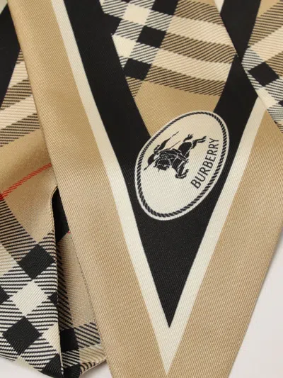Burberry Rectangular Check Pattern Mens Scarf Accessory In Brown
