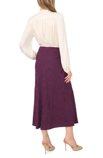 Halogenr Halogen(r) Jacquard Pull-on Midi Skirt In Winter Bloom