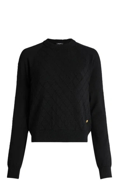 Balmain Knit Jumper In Black