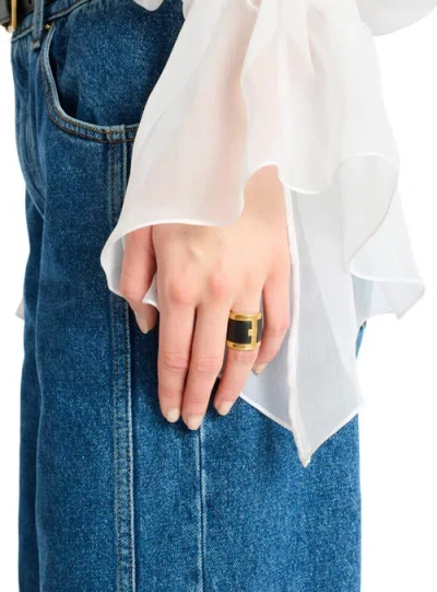 Balmain Anthem Ring In Gold