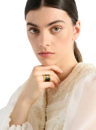 Balmain Anthem Ring In Gold