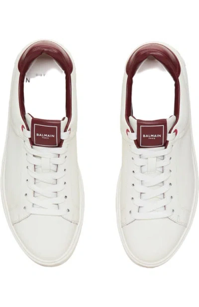 Balmain B-court Smooth Leather Trainers In Multi
