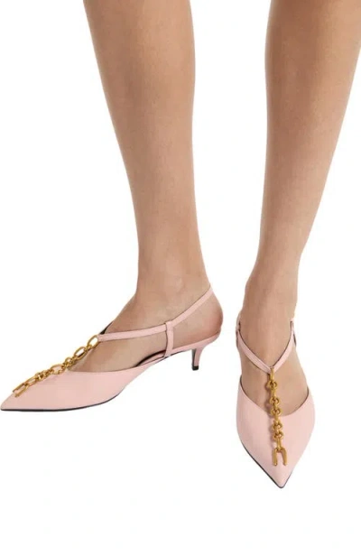 Balmain Sync Chain Kitten Slingbacks In Multi