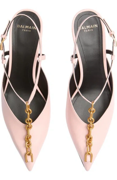Balmain Sync Chain Kitten Slingbacks In Multi