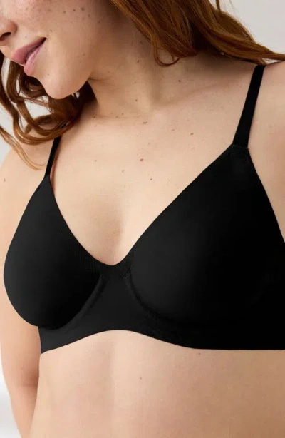 True & Co. True & Co Comfort Underwire Bralette In Black