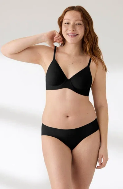 True & Co. True & Co Comfort Underwire Bralette In Black