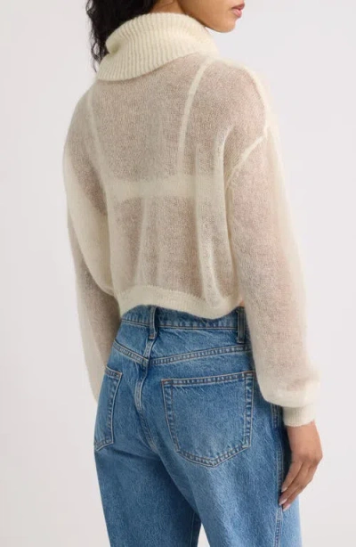 Solid & Striped The Modella Crop Turtleneck Sweater In Multi