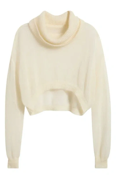 Solid & Striped The Modella Crop Turtleneck Sweater In Multi