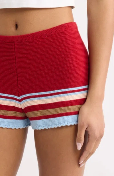 Solid & Striped The Cleo Knit Shorts In Multi