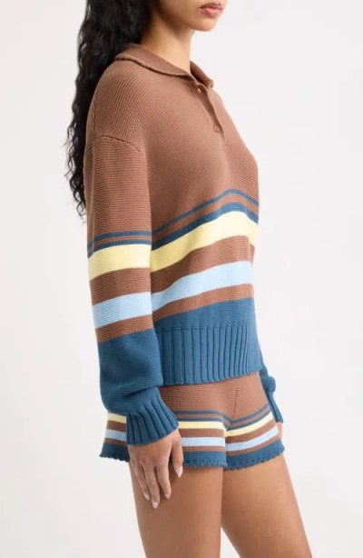 Solid & Striped Cleo Cotton Pullover Sweater In Multi