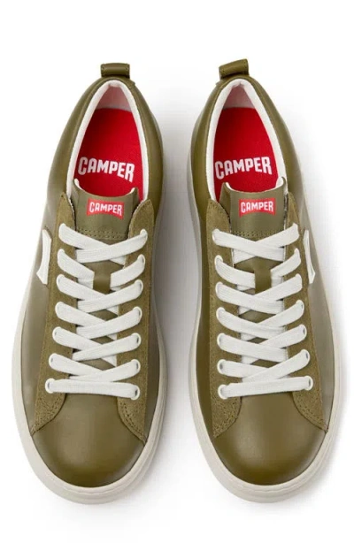 Camper Runner Four Leather Sneaker In Green