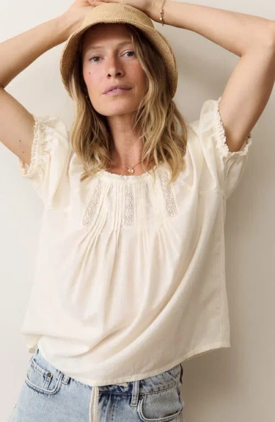 Marine Layer Celina Puff Top In White