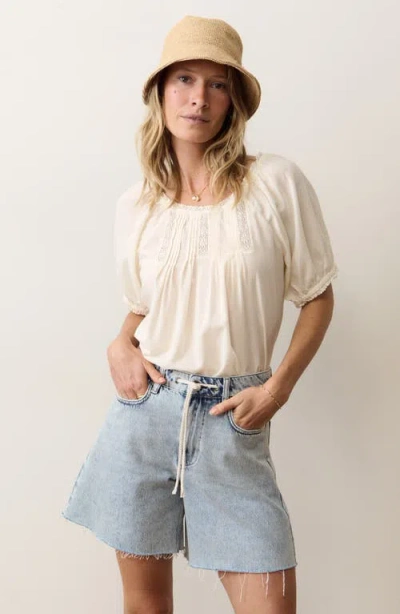 Marine Layer Celina Puff Top In White