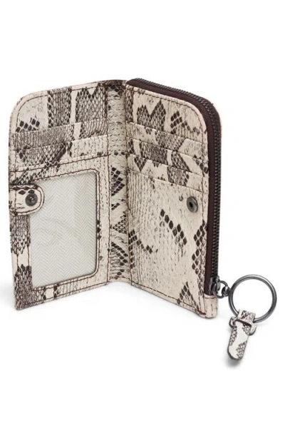 Aimee Moxy Snake Embossed Leather Slim Wallet In Neutral