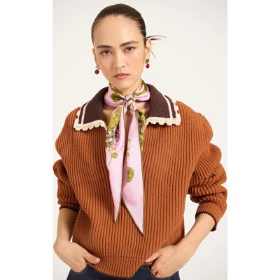 La Doublej Diamond Scarf In Pink