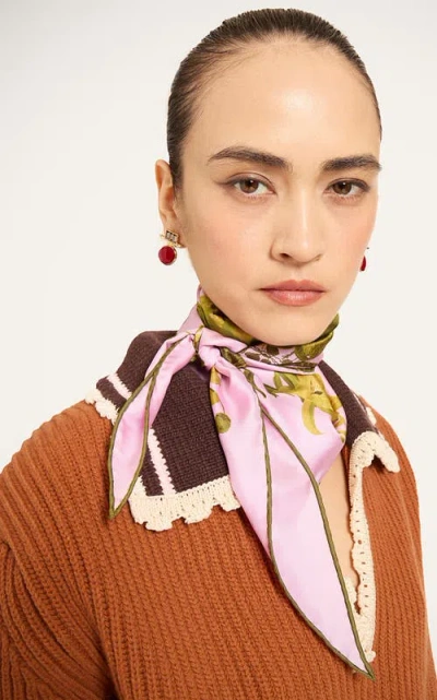 La Doublej Diamond Scarf In Pink