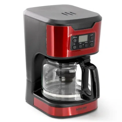 Better Chef 12 Cup Stainless Steel Programmable Coffee Maker In Red