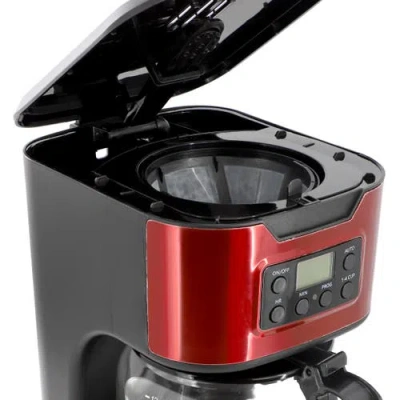 Better Chef 12 Cup Stainless Steel Programmable Coffee Maker In Red