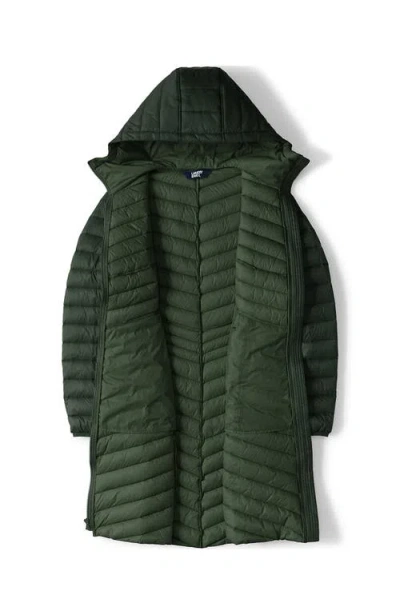 Lands' End Plus Size Wanderweight Packable Down Coat In Metallic