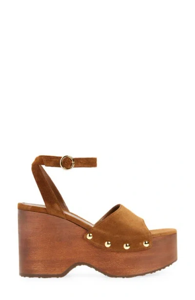 Gianvito Rossi Suede Ankle-strap Platform Sandals In Brown