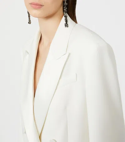 Max Mara Double-breasted Blazer In White