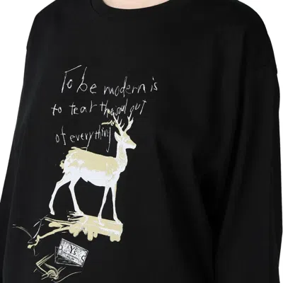 Y's Message Sweatshirt In Black