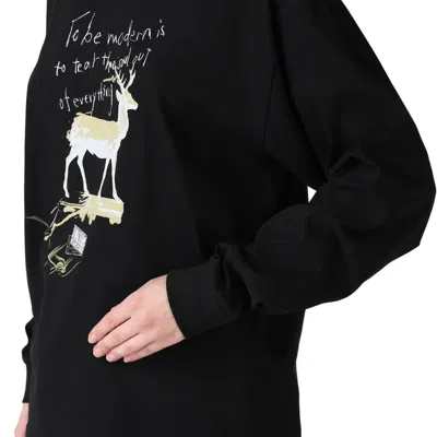 Y's Message Sweatshirt In Black